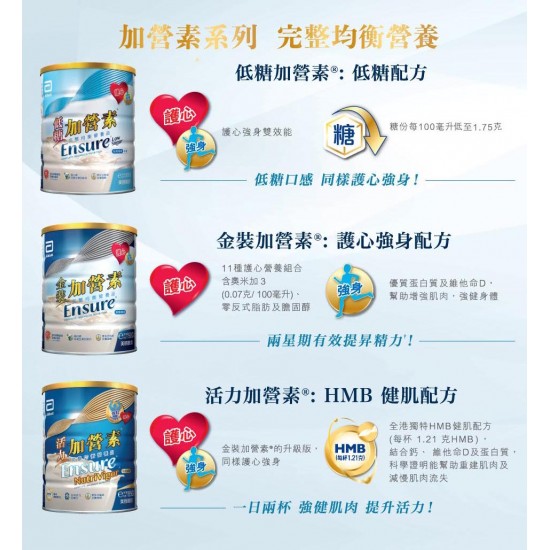  雅培金裝加營素® 獨特護心強身雙效能 (12罐)
